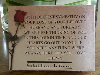 Chewy Sympathy Note